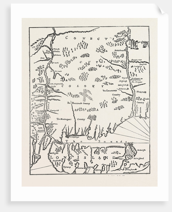 Connecticut from the Map of New England by Anonymous