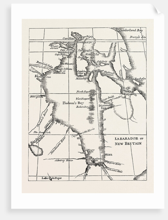 Map of Hudson's Bay, from Dobbs' Hudson's Bay, 1744 by Anonymous