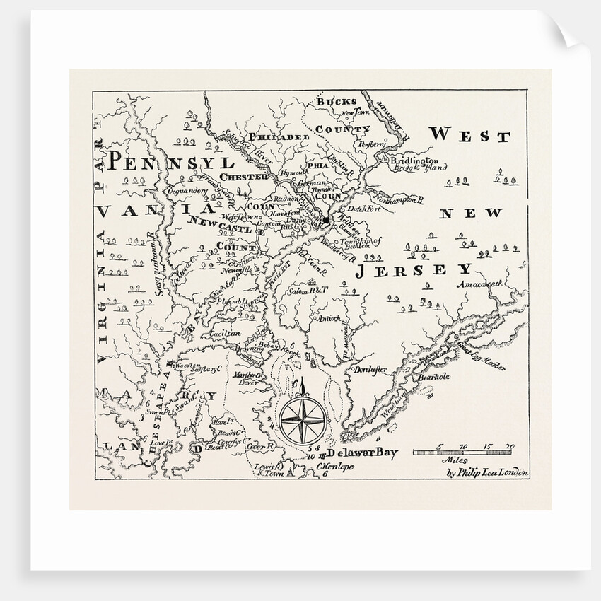 Map of Pennsylvania and West New Jersey by Anonymous