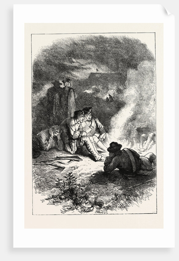 New Englanders Before Louisburg, Canada by Anonymous