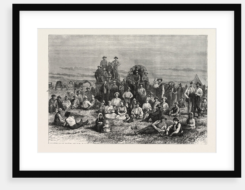 An Encampment of Mormon Converts in the Desert, North America by Anonymous