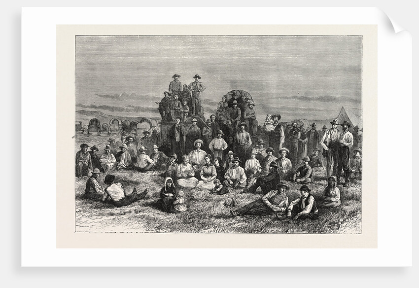 An Encampment of Mormon Converts in the Desert, North America by Anonymous