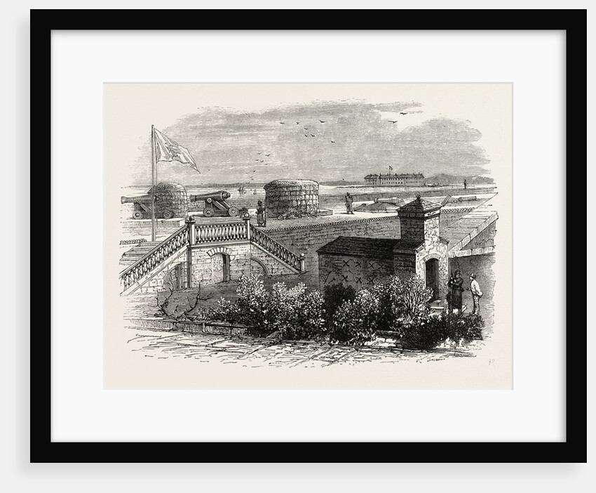 Fort Moultrie, Charleston. With Fort Sumter in the Distance by Anonymous