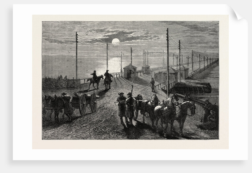 Guarding a Bridge Over the Potomac, American Civil War by Anonymous