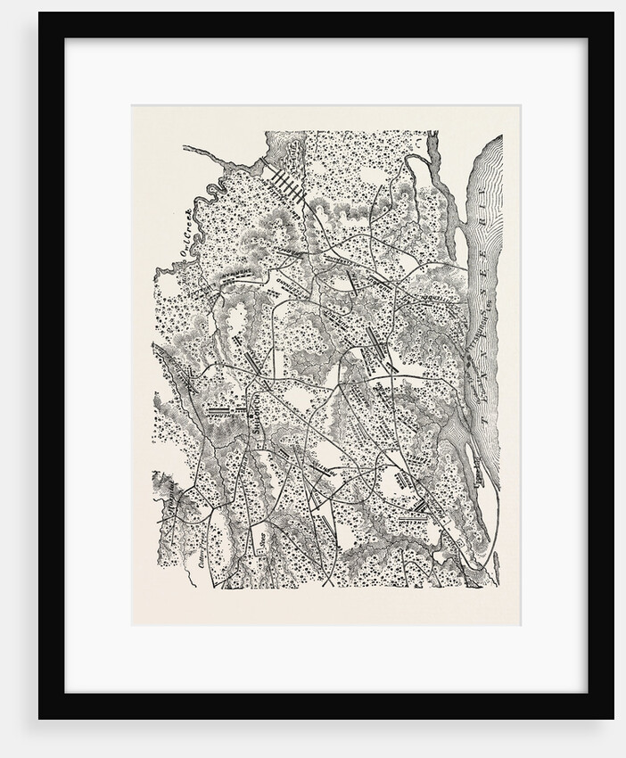 Plan of the Battle of Pittsburg Landing, American Civil War by Anonymous