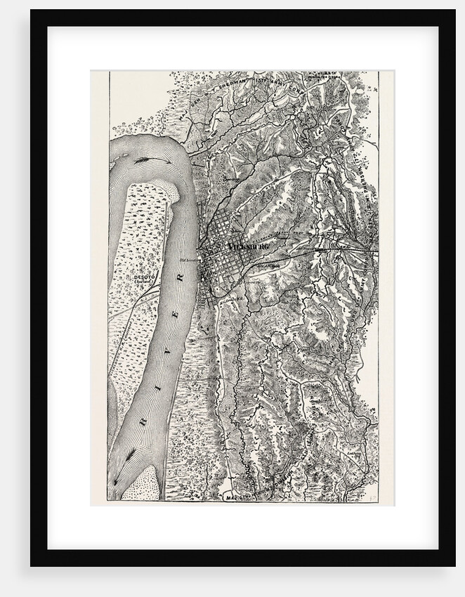 Plan of the Siege of Vicksburg, American Civil War by Anonymous