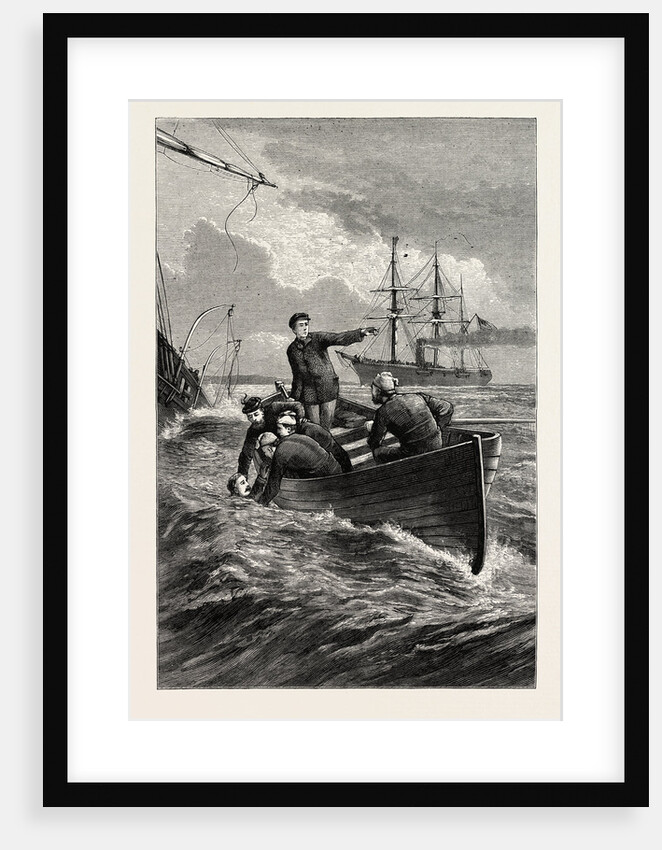 Boat of the Deerhound Rescuing Captain Semmes, American Civil War by Anonymous