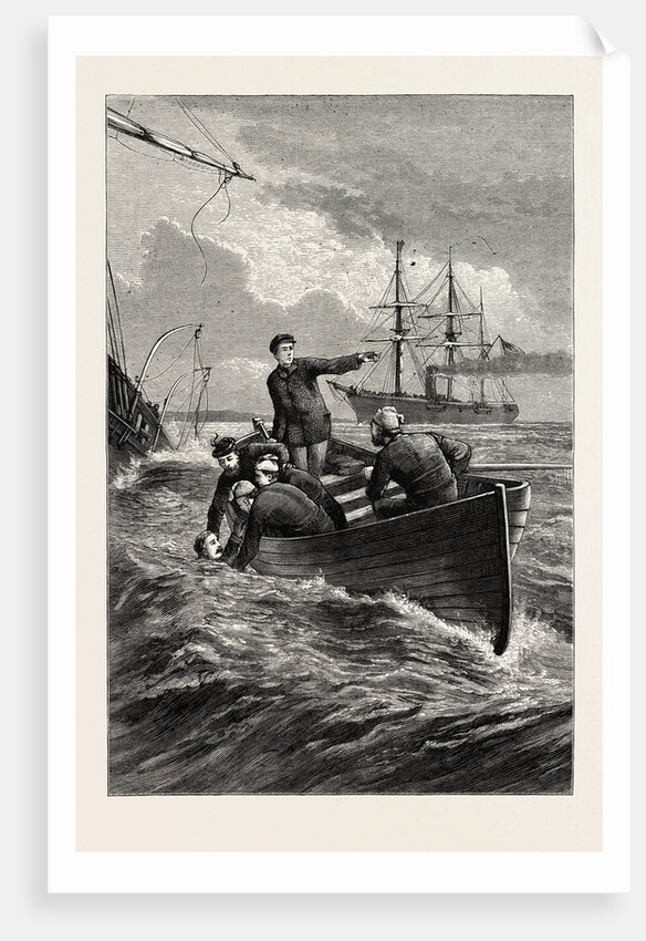 Boat of the Deerhound Rescuing Captain Semmes, American Civil War by Anonymous