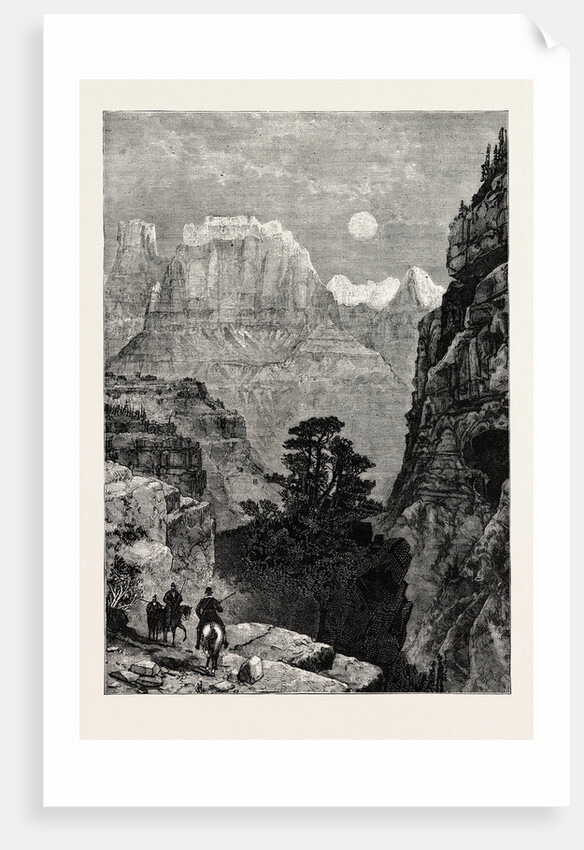 View in Utah: Temple of the Virgin Mu-Koon-Tu-Weap Valley by Anonymous