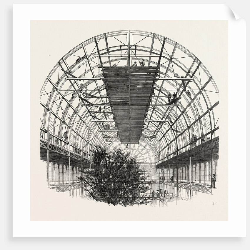 The Great Exhibition Building, the Crystal Palace: View Showing the Ribs of the Transept, London by Anonymous