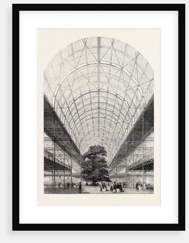 The Great Exhibition, Interior of the Transept of the Crystal Palace, London. View Looking North by Anonymous