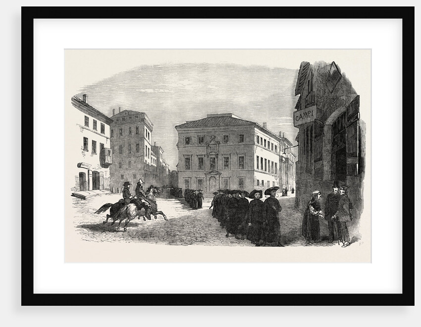 College of the Propaganda at Rome, Sketched from the Piazza Di Spagna, Italy by Anonymous