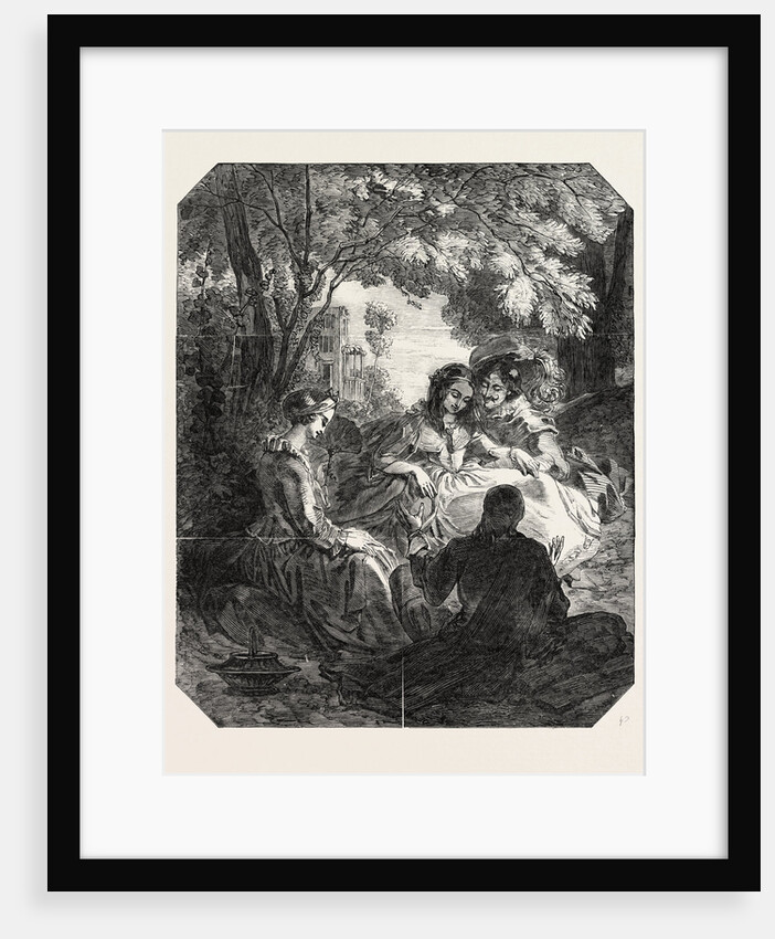 Don Scipio Relating His Adventures to Gil Blas and His Wife, from a Sketch by T. Uwins, R.A. by Anonymous