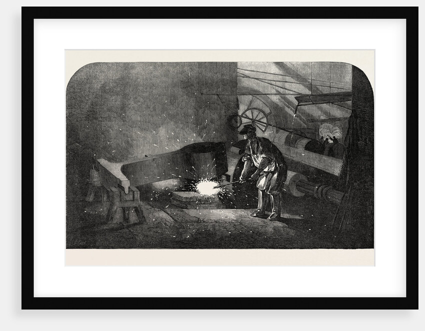 The Manufacture of Gun Barrels, at Birmingham, UK: The Steam Hammer by Anonymous