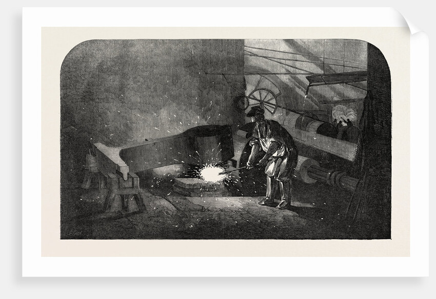 The Manufacture of Gun Barrels, at Birmingham, UK: The Steam Hammer by Anonymous