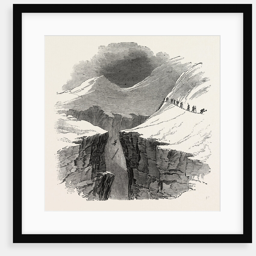 Climbing the Mont Blanc: Accident Near the Glacier De Tacounag, Alps, French Alps, France by Anonymous