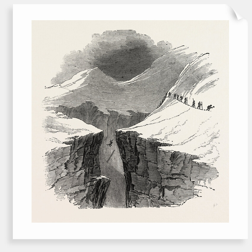 Climbing the Mont Blanc: Accident Near the Glacier De Tacounag, Alps, French Alps, France by Anonymous