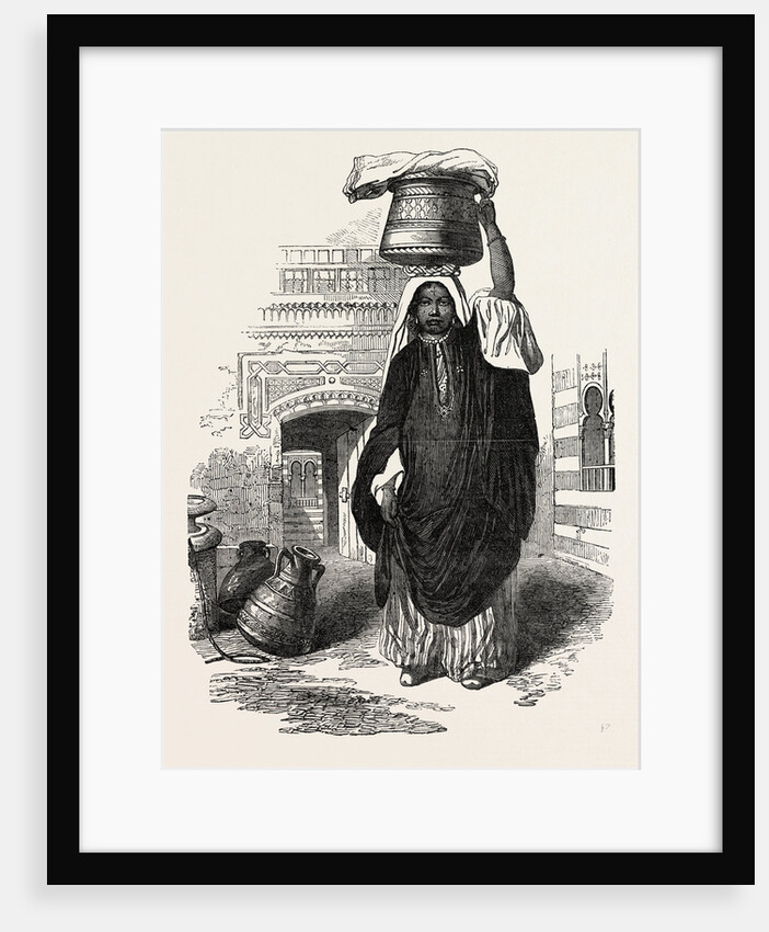 Arab Girl Returning from the Bath, Cairo, Egypt, from Characters, Costumes and Modes of Life in the Valley of the Nile. by Anonymous