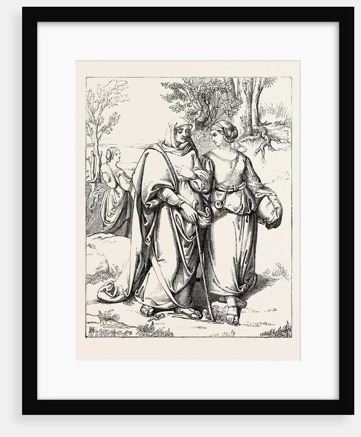 Ruth and Naomi, August Ferdinand Hopfgarten by Anonymous