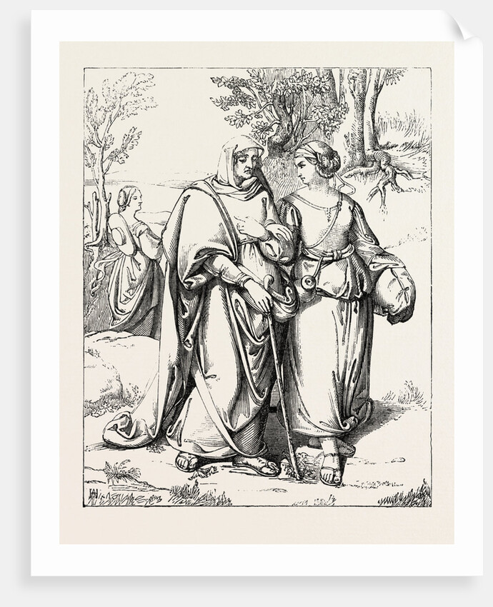 Ruth and Naomi, August Ferdinand Hopfgarten by Anonymous