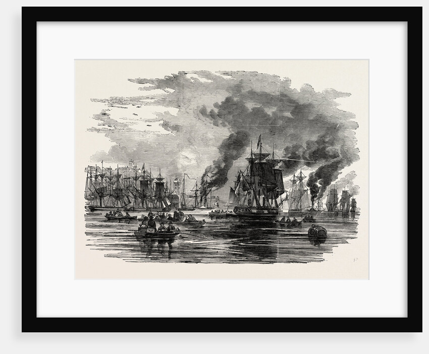 Colliers Leaving the Harbour, North Shields, after the Breaking Up of the Strike by Anonymous