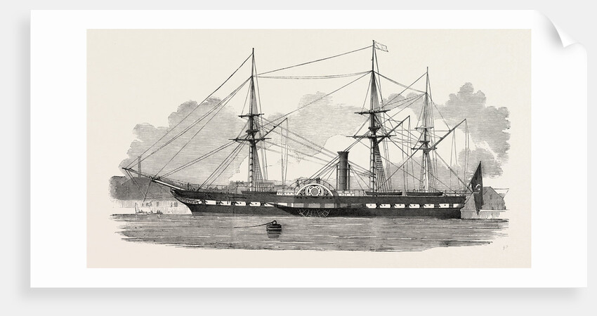 The Turkish Steam Frigate Feiza Baari at Southampton by Anonymous