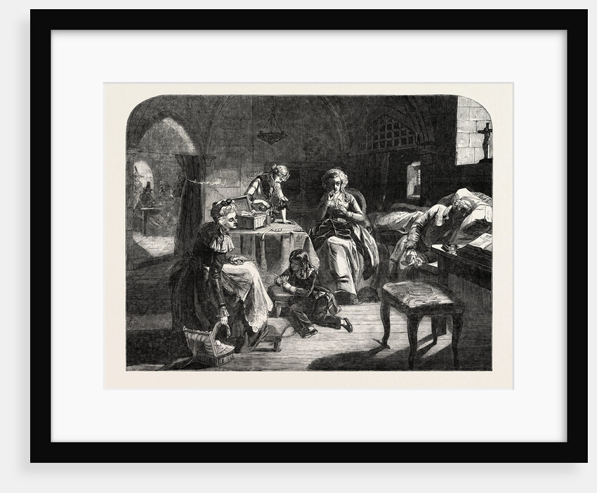 Exhibition of the Royal Academy, the Royal Family of France in the Prison of the Temple by Anonymous