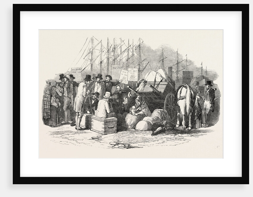 Arrival of Emigrants at Cork, a Scene on the Quay, Ireland by Anonymous