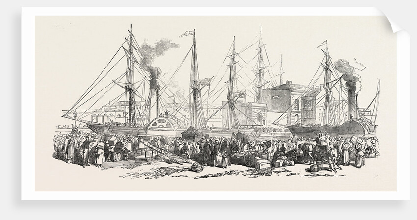 Departure of the Nimrod and Athlone Steamers, with Emigrants on Board, for Liverpool by Anonymous
