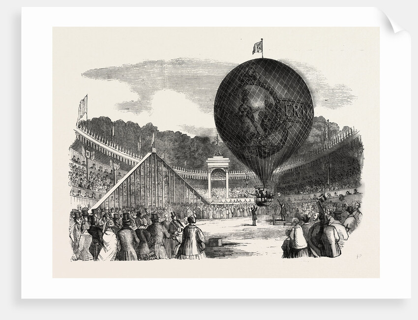 Ascent of Mr. Hampton's Erin-Go-Bragh Balloon, at Batty's Royal Hippodrome, Kensington, London by Anonymous