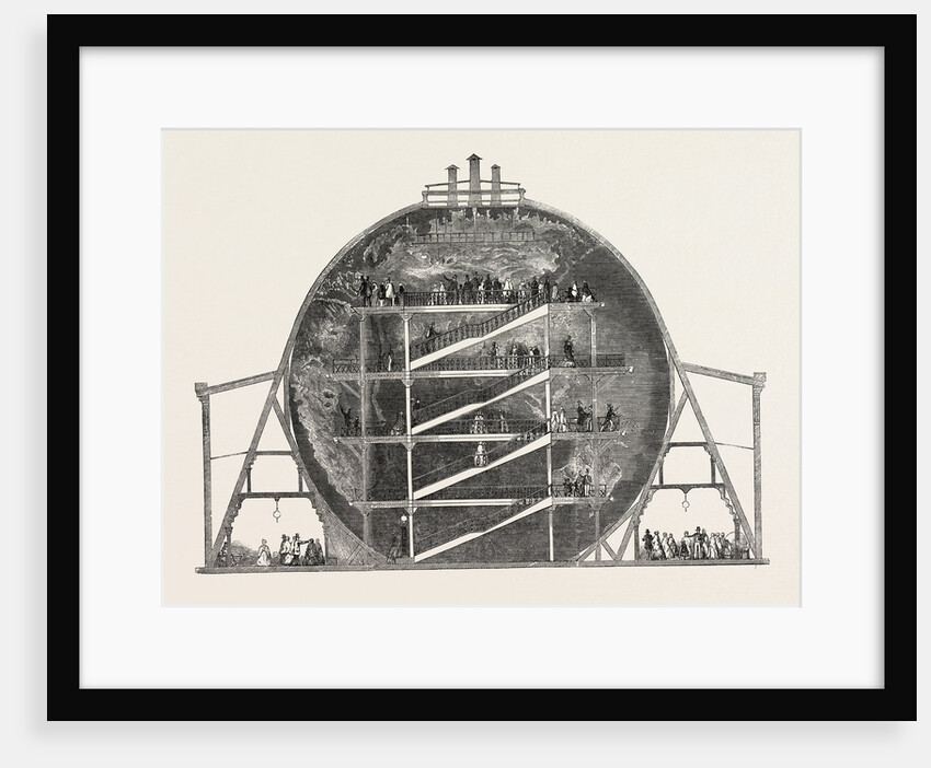 Mr. Wyld's Model of the Earth, Sectional View by Anonymous
