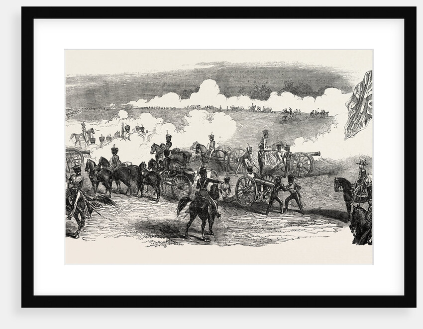 British Royal Horse Artillery, Battery in Action by Anonymous