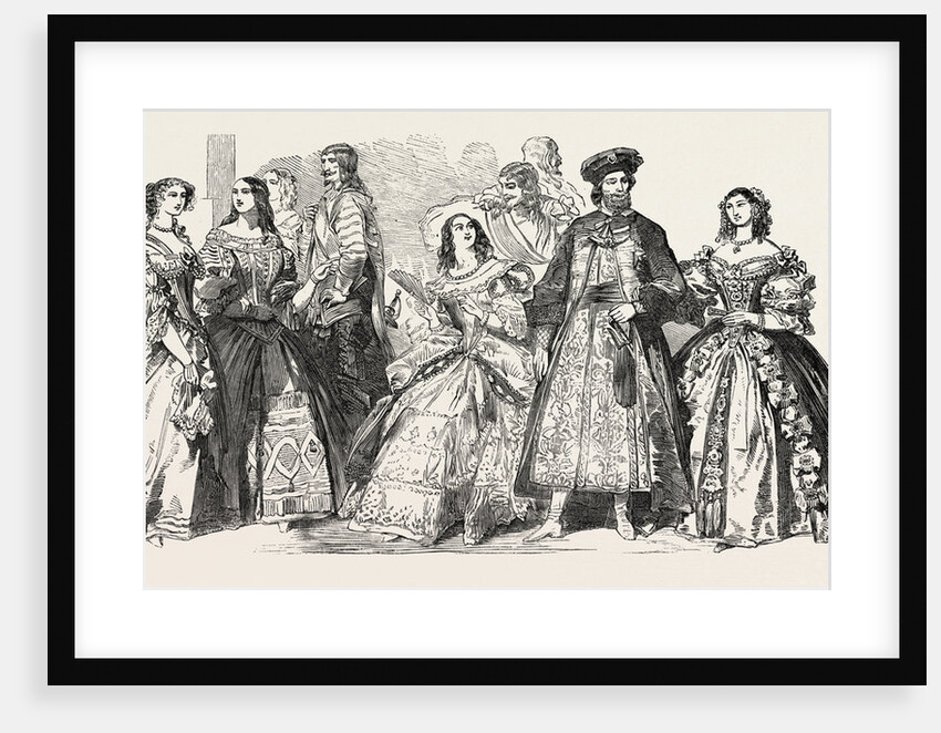 Costumes Worn by the Countess of Strathmore, Lady Adeliza Fitzalan Howard, Mrs. Daniell, Baron Brunnow, Baroness Brunnow by Anonymous