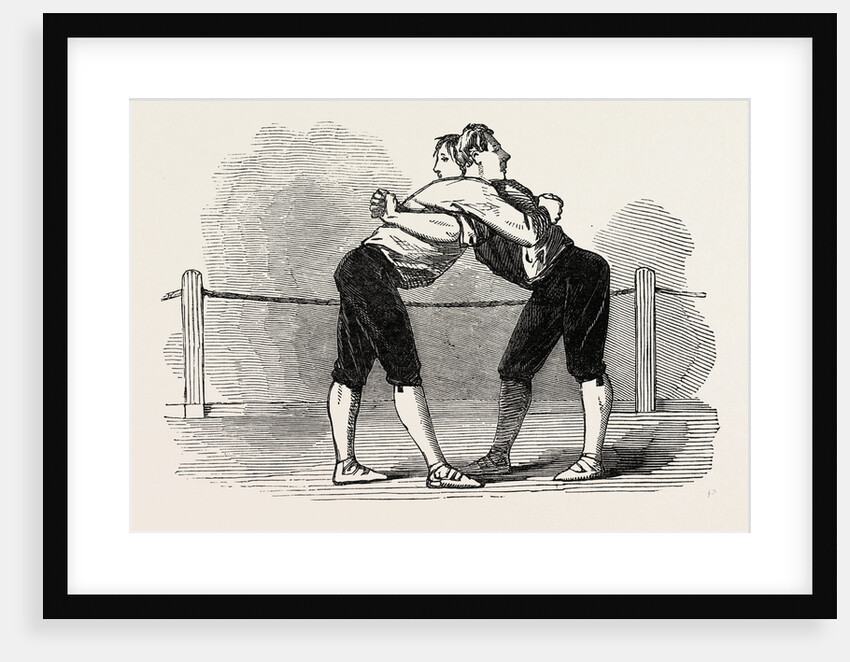 Old English Sports at Saville House, Leicester Square, London: Westmoreland Wrestling the Hold by Anonymous