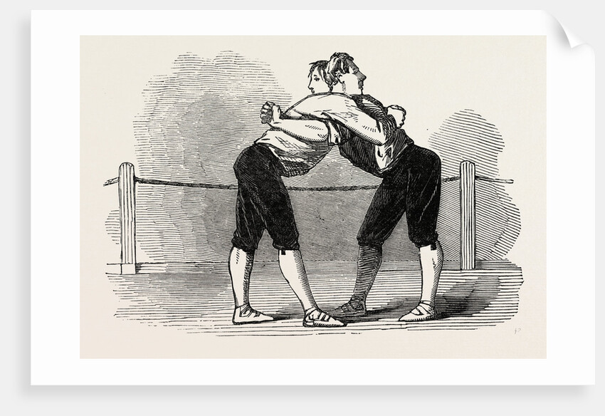 Old English Sports at Saville House, Leicester Square, London: Westmoreland Wrestling the Hold by Anonymous