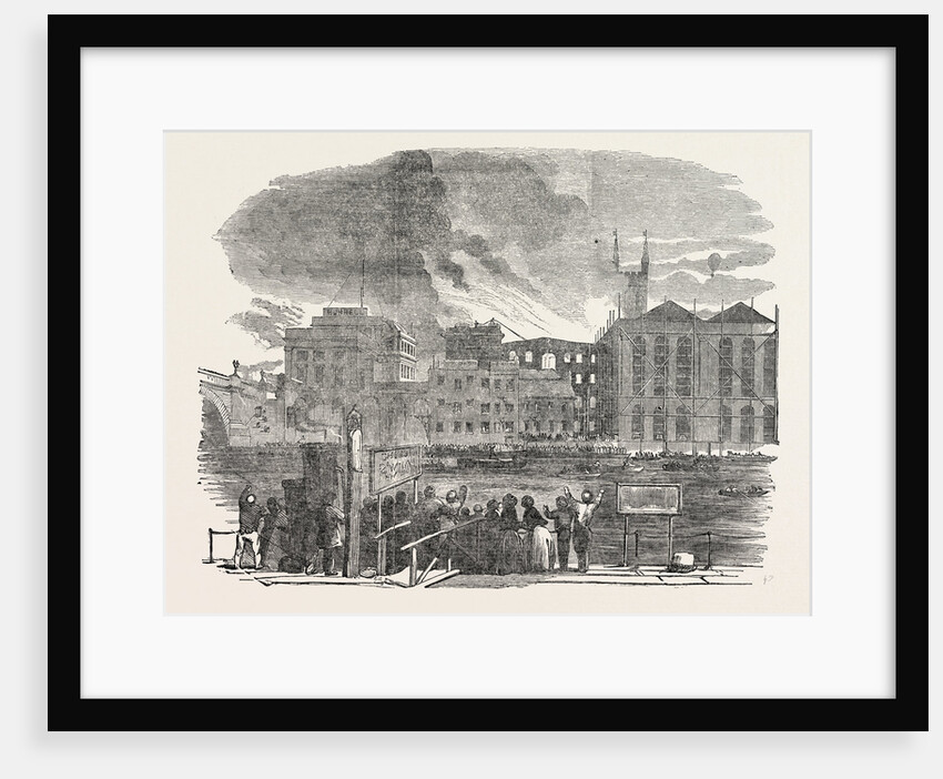 Destructive Fire at Hibernia Wharf, Southwark, London by Anonymous