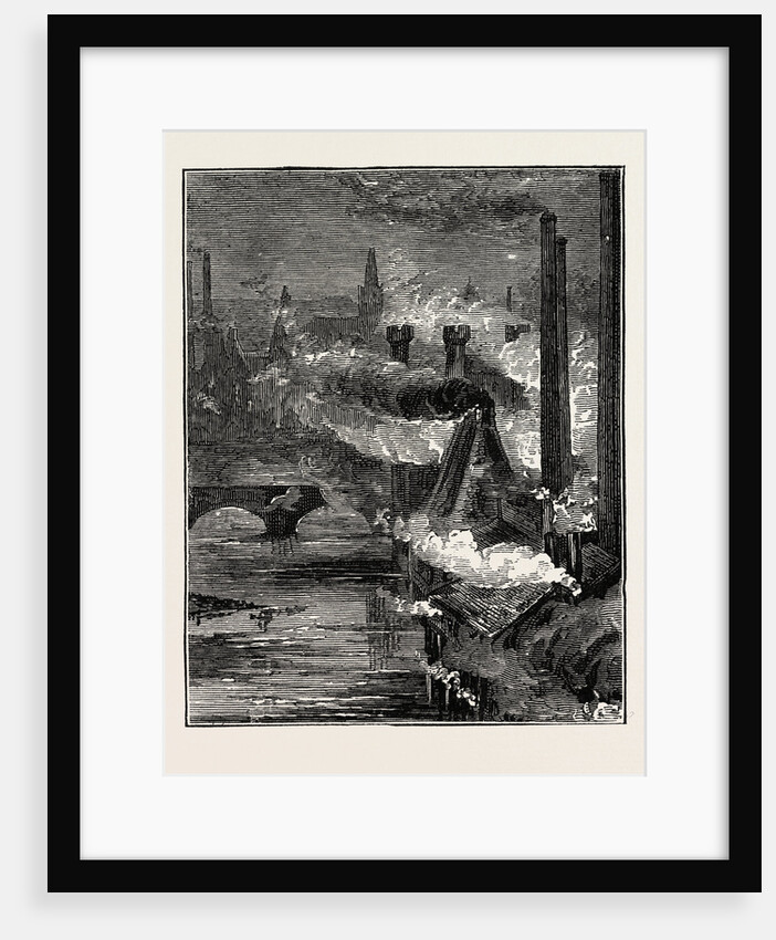 The Clyde Steel and Iron Works by Night by Anonymous