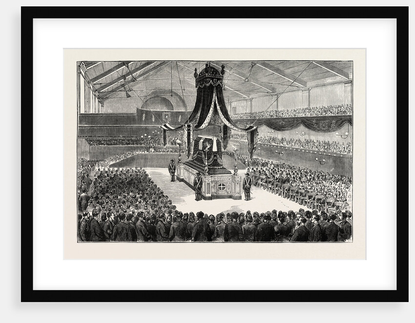 The Funeral of the Duke of Brunswick at Geneva: The Service in the Hall of the Reformation, Switzerland by Anonymous