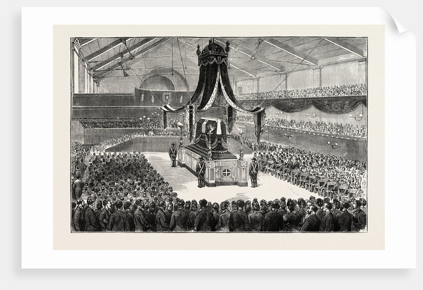 The Funeral of the Duke of Brunswick at Geneva: The Service in the Hall of the Reformation, Switzerland by Anonymous