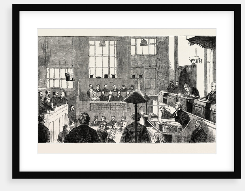 The Great City Forgeries: Trial of the Accused at the Central Criminal Court. Austin Biron Bidwell; George Macdonnell; George Bidwell; Edwin Noyes; Henry Avory, Esq., Clerk of the Court; Mr. Justice Archibald Alderman; Sir W.R. Carden by Anonymous