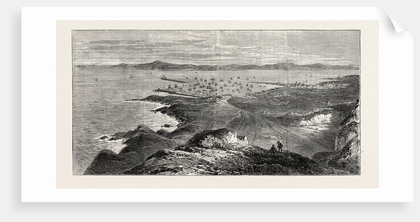 Inauguration of the Holyhead Breakwater and Harbour of Refuge by H.R.H. The Prince of Wales: General View of the Breakwater and Harbour of Refuge, Wales by Anonymous