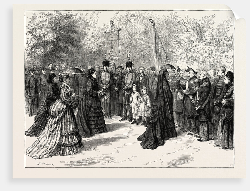 The Fete Napoleon at Chislehurst Reception of the Visitors by the Ex