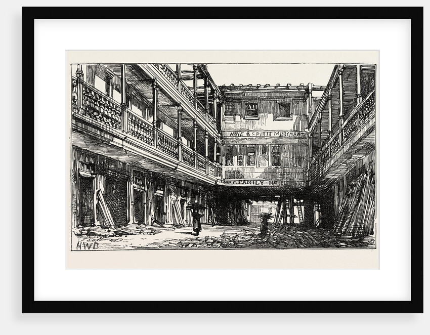 The Four Swans Inn, Bishopsgate Street, Sketched During the Recent Demolition, London by Anonymous