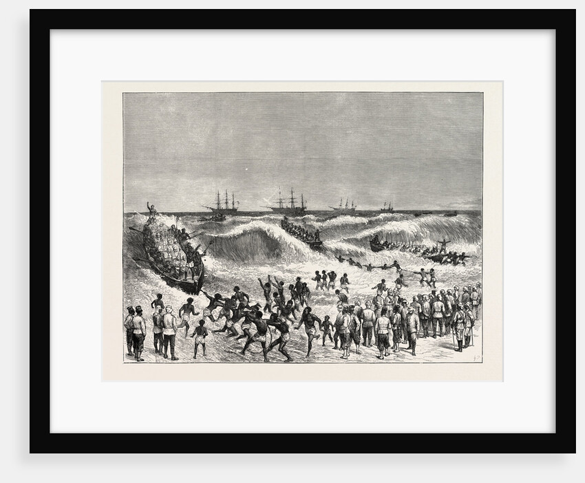 The Ashantee War: Landing Troops on the Gold Coast, Anglo Ashanti War, Ghana by Anonymous