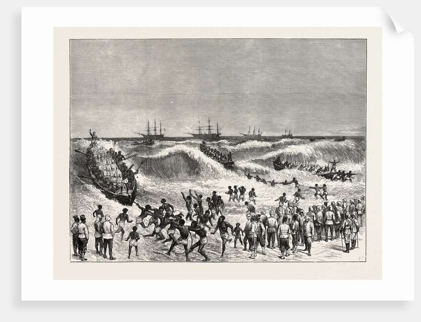 The Ashantee War: Landing Troops on the Gold Coast, Anglo Ashanti War, Ghana by Anonymous