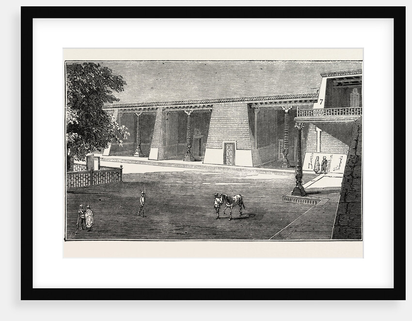 The Russian Expedition to Khiva: Pavilion Occupied by Prince Eugene M. Leuchtenberg in the Khan's Gardens by Anonymous