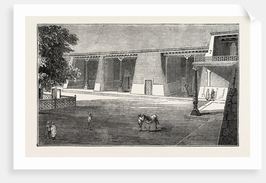 The Russian Expedition to Khiva: Pavilion Occupied by Prince Eugene M. Leuchtenberg in the Khan's Gardens by Anonymous