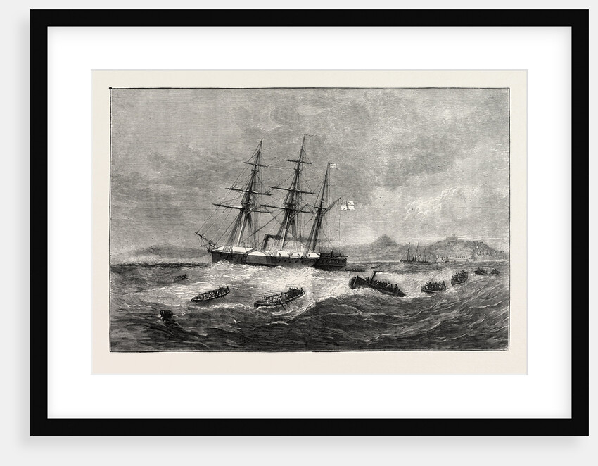 The Ashantee War: Landing the Forces for Sir Garnet Wolseley's Recent March on Dunquah, Anglo Ashanti War, Ghana by Anonymous