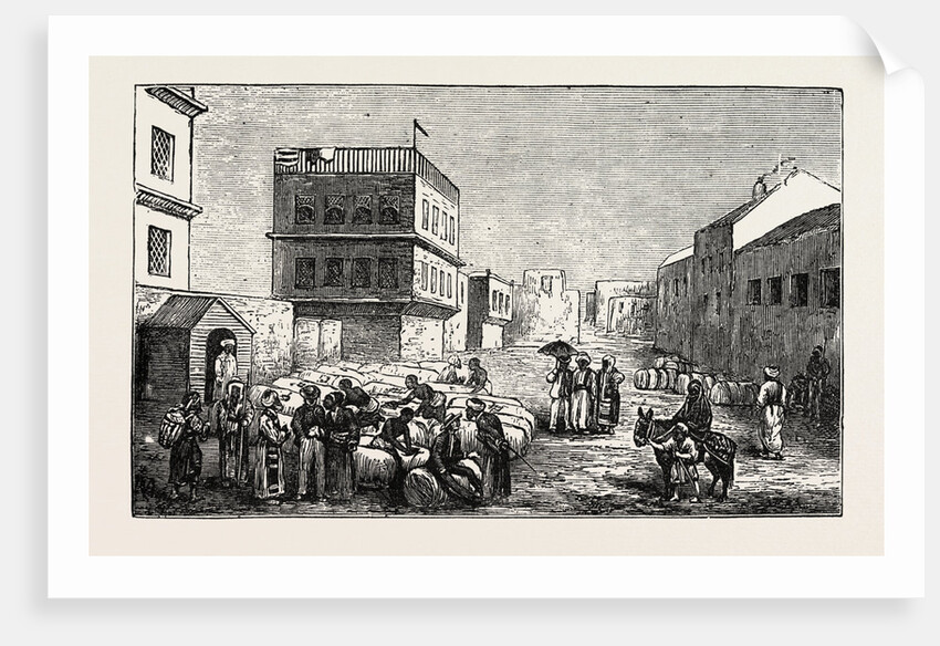Cotton Yard, Minet El Basel, Alexandria, Drawing Samples from Cotton Bags, Egypt by Anonymous