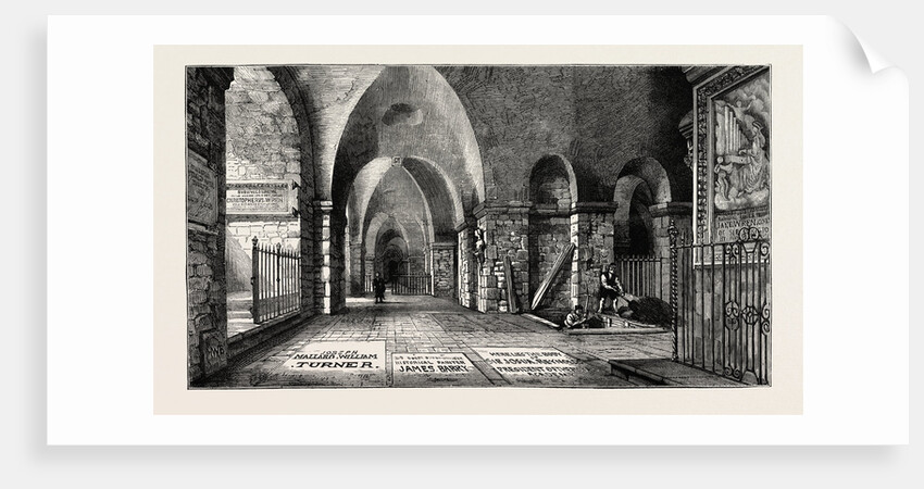 The Funeral of the Late Sir Edwin Landseer: The Artists' Corner in the Crypt of St. Paul's Cathedral, London by Anonymous
